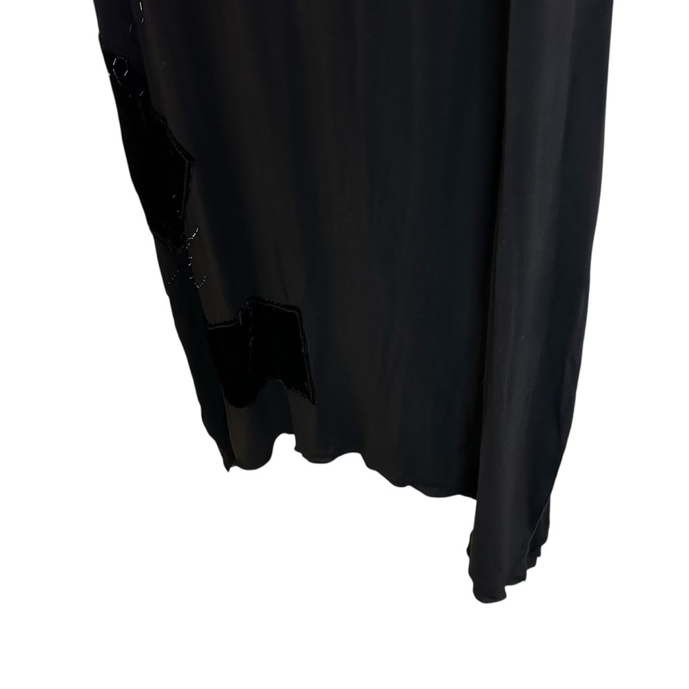 J. Jill black sleeveless beaded dress with velvet accents Size 16 - Picture 9 of 16